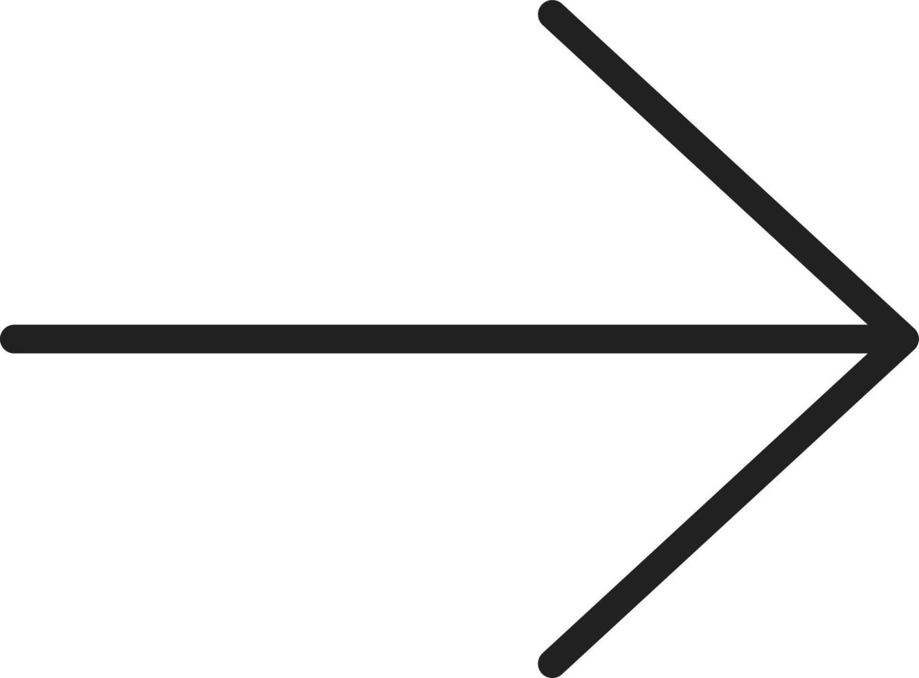 icona della linea della freccia destra vettore