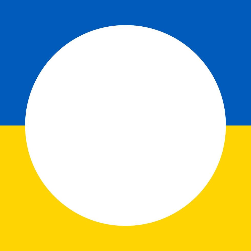 bandiera vettoriale dell'ucraina con posto rotondo per il testo del preventivo. dimensioni accurate e colori ufficiali per i social media della storia. simbolo di patriottismo e libertà. questo file è adatto per l'editing digitale