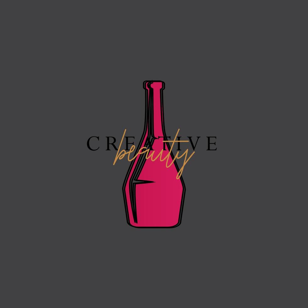 logo della bevanda alcolica, logo del vino vettore