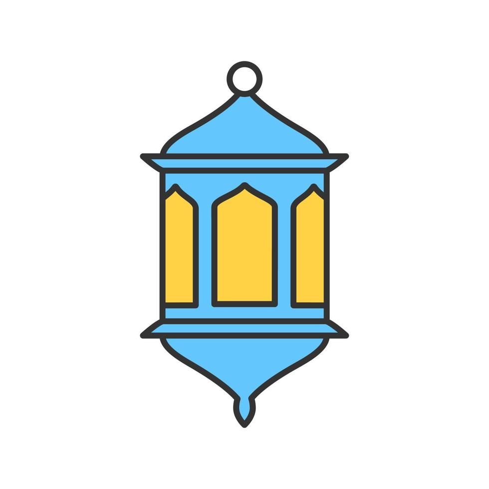 icona del colore della lanterna. lampada a muro. illustrazione vettoriale isolata