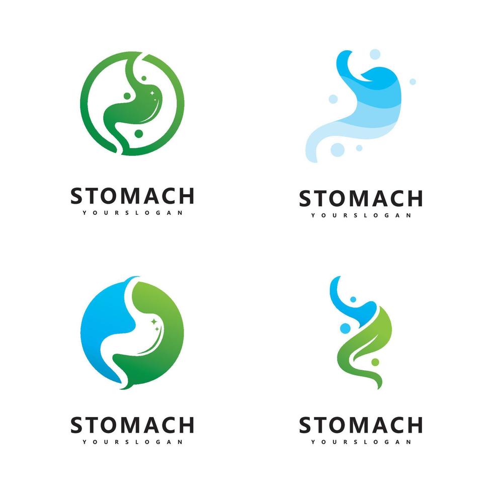 modello di progettazione vettoriale logo stomaco