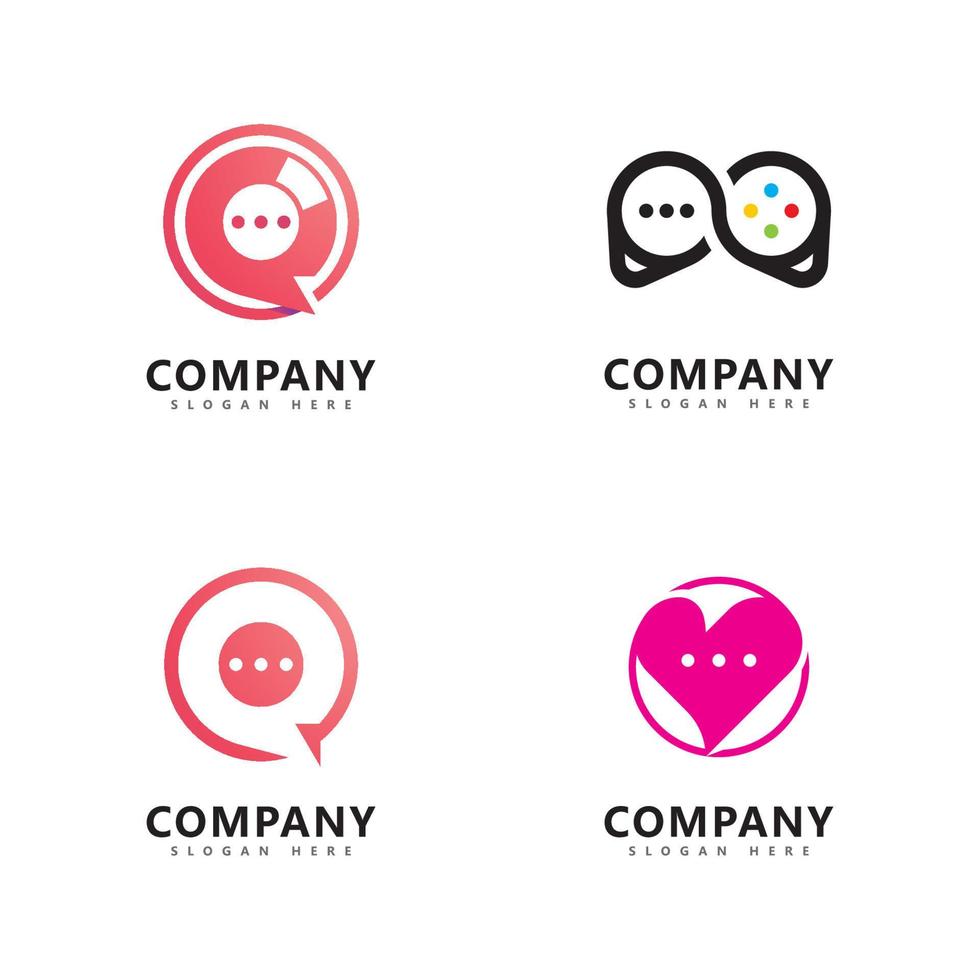 modello di illustrazione vettoriale logo icona chat bolla