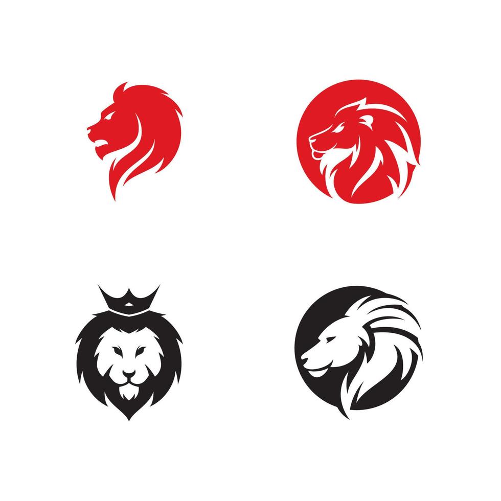 modello di vettore di progettazione del logo della testa di leone