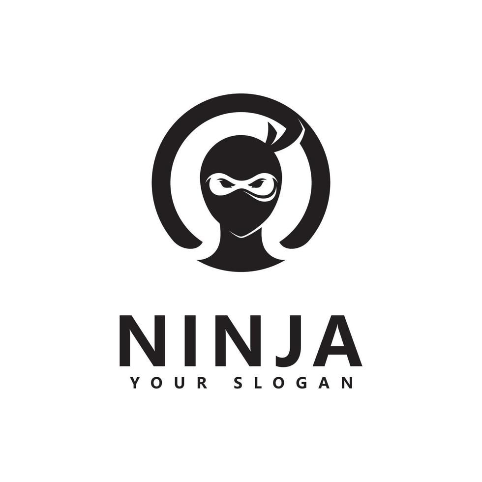 ninja logo icona illustrazione vettoriale