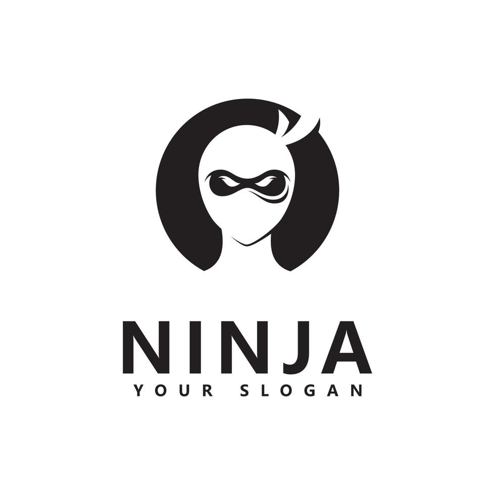 ninja logo icona illustrazione vettoriale
