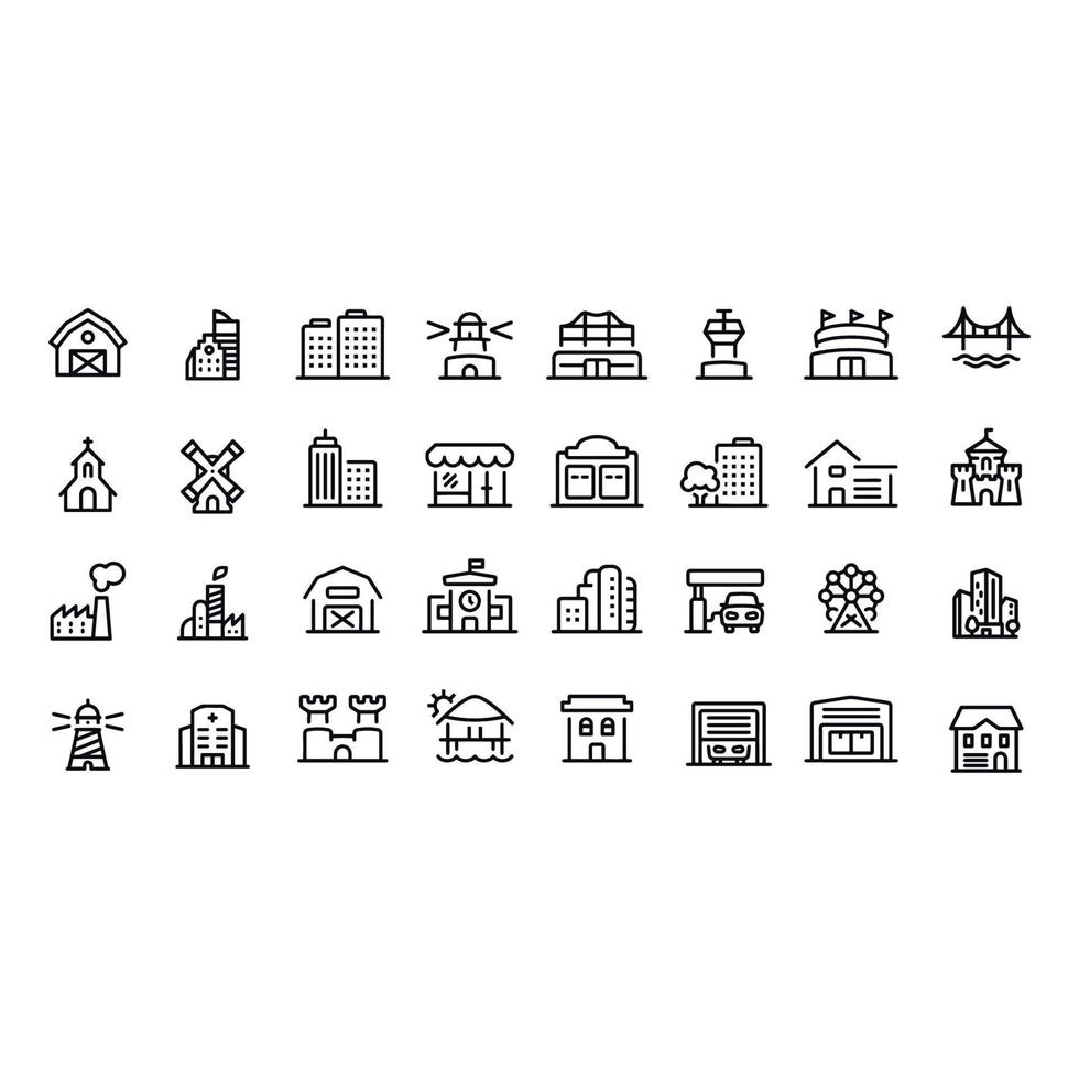 disegno vettoriale di icone di architettura