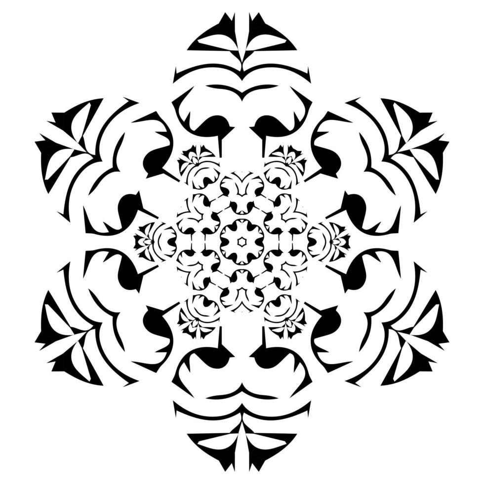 ornamento decorativo mandala. motivo floreale vettore