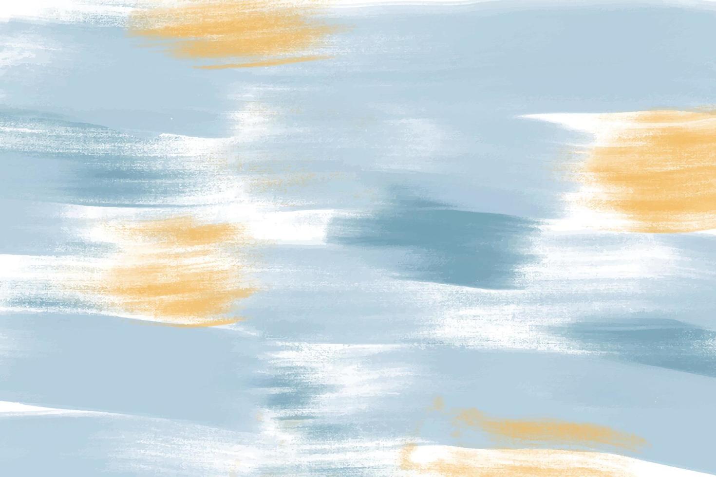 sfondo di arte astratta pennellata olio blu e giallo vettore