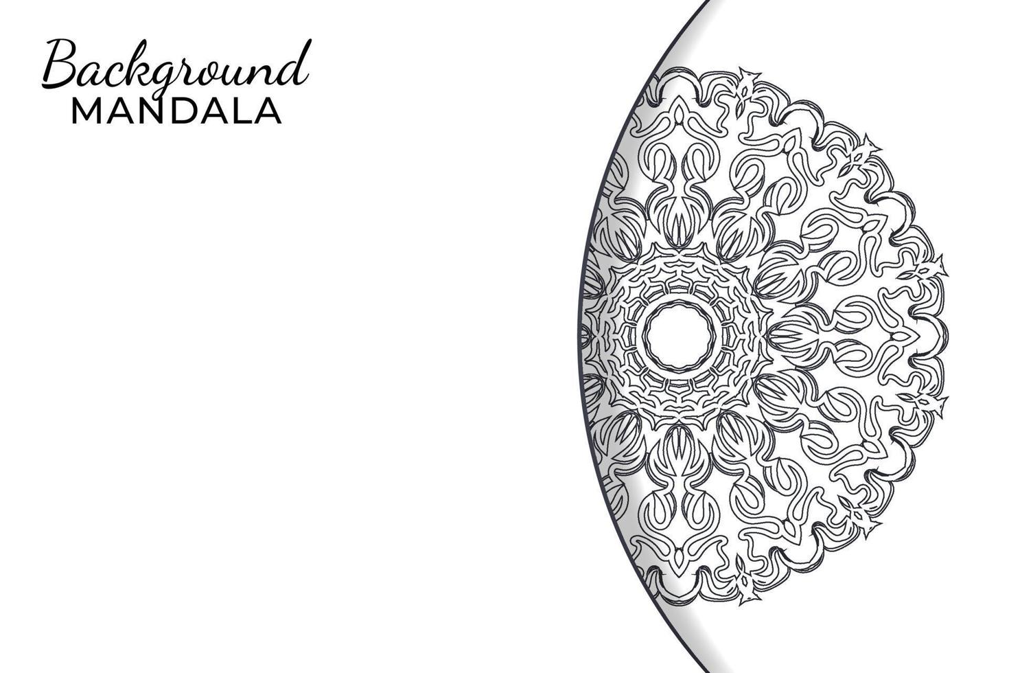 mandala di ornamento indiano disegnato a mano su stile di sfondo. vettore