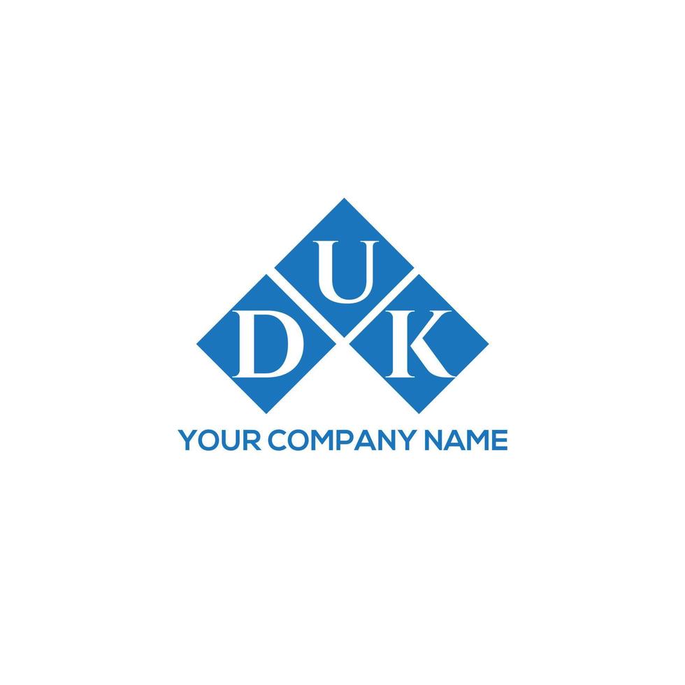 duk lettera logo design su sfondo bianco. duk creative iniziali lettera logo concept. disegno della lettera duk. vettore