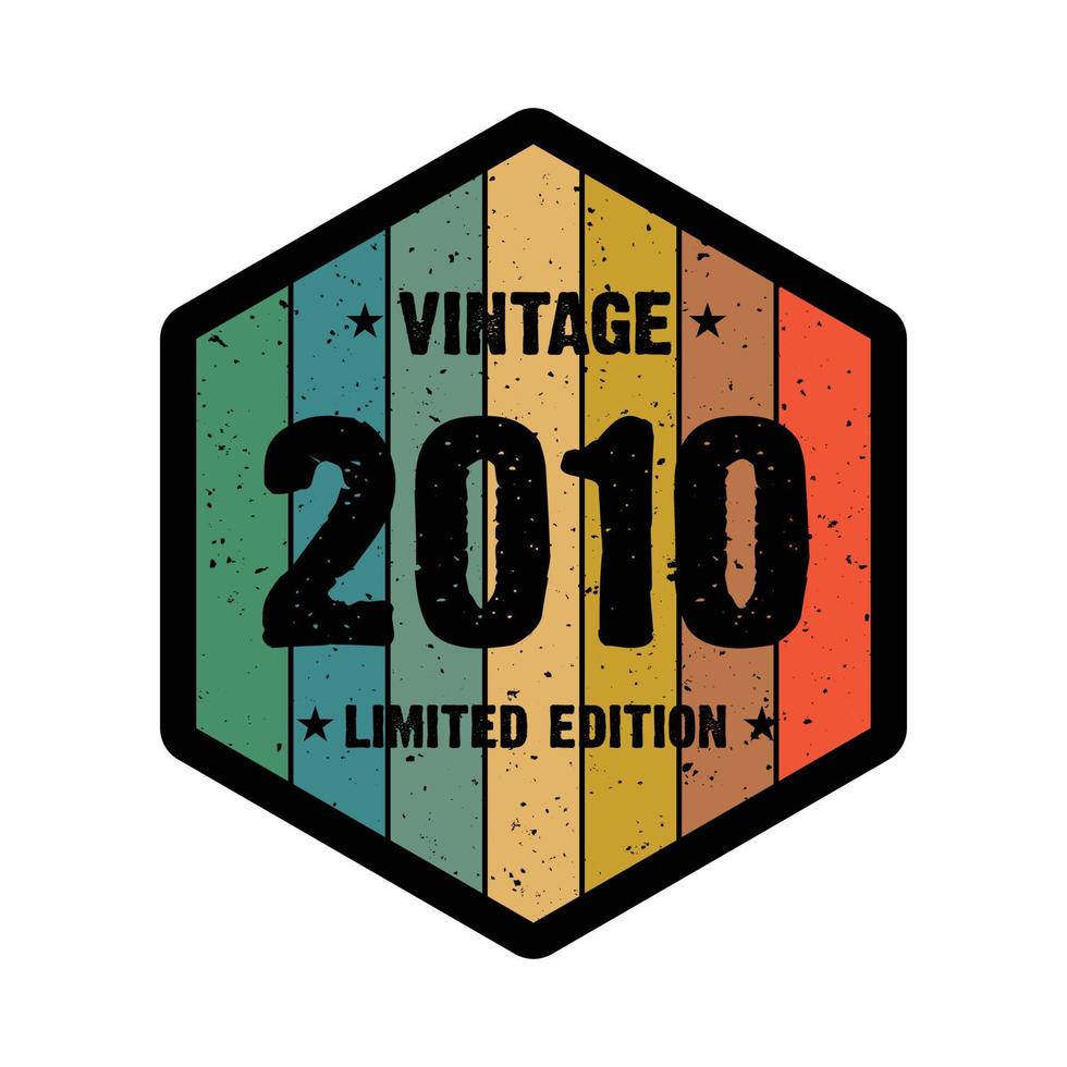 2010 design vintage t-shirt retrò, vettore