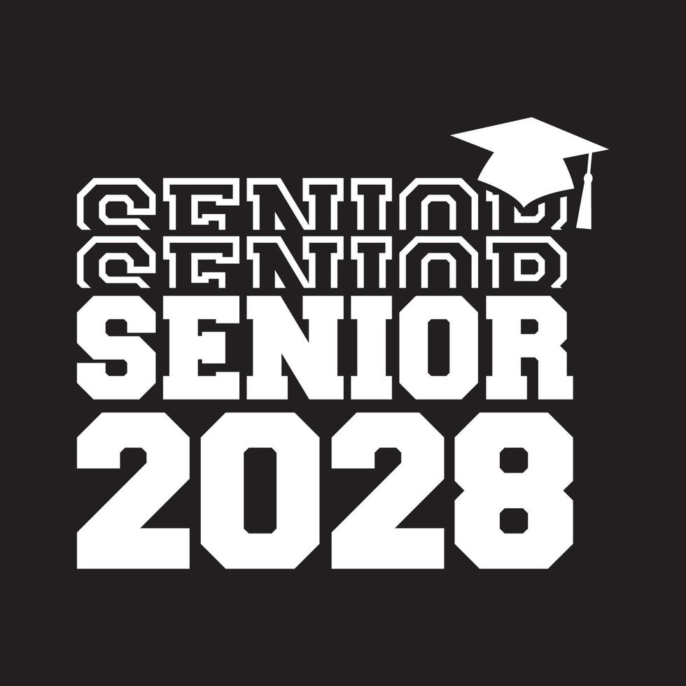 classe senior del vettore 2028, design t-shirt