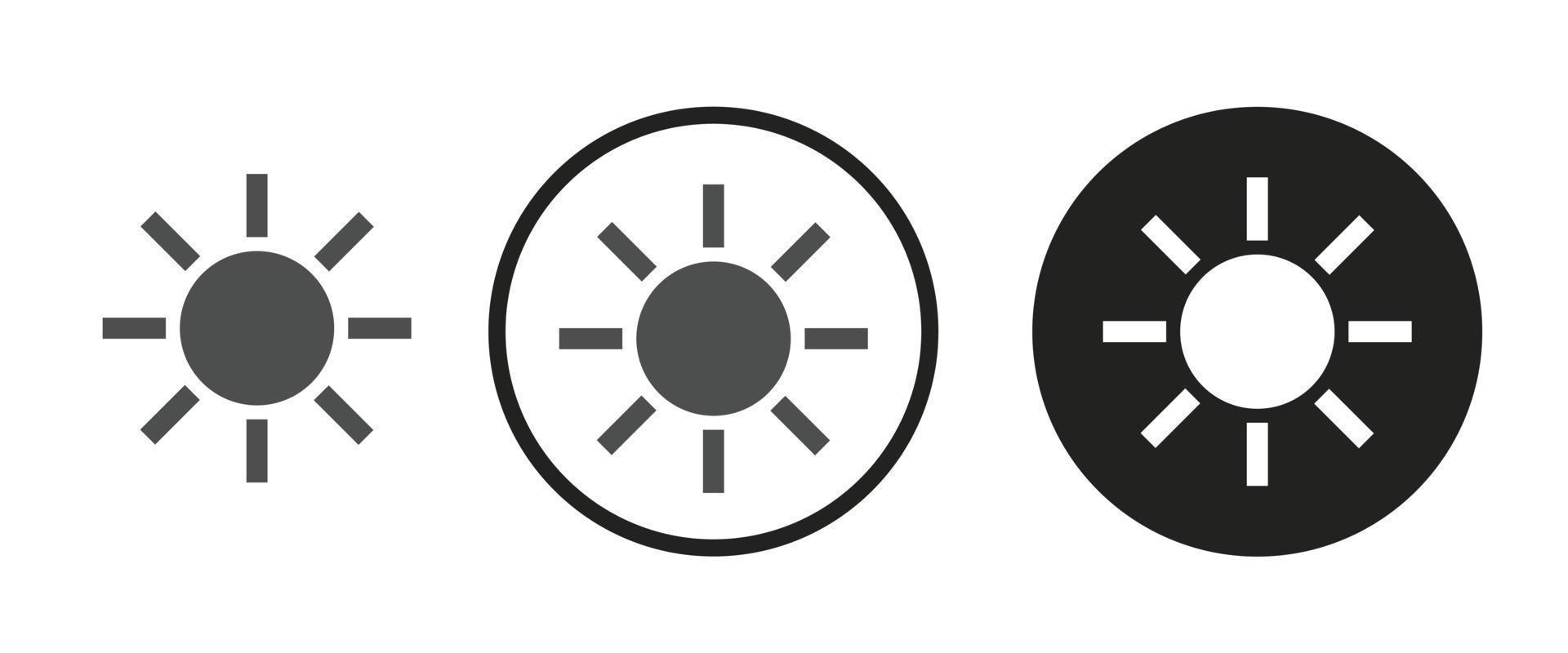 icona del sole. set di icone web. collezione di icone. semplice illustrazione vettoriale. vettore