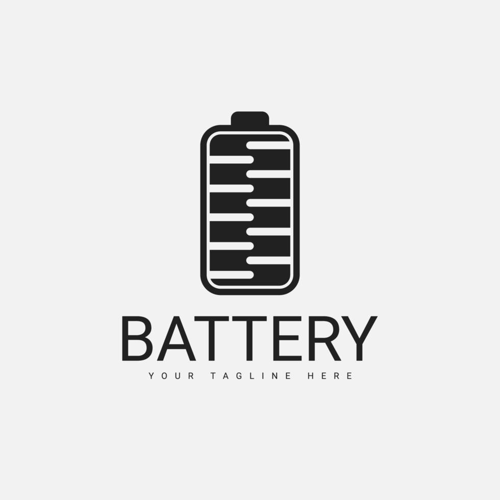 modello di progettazione di logo semplice icona batteria vettore