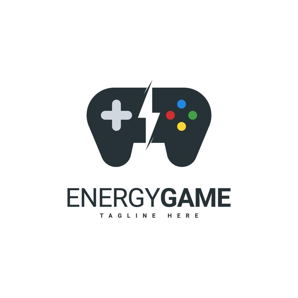 modello di progettazione di vettore di logo del gioco di energia