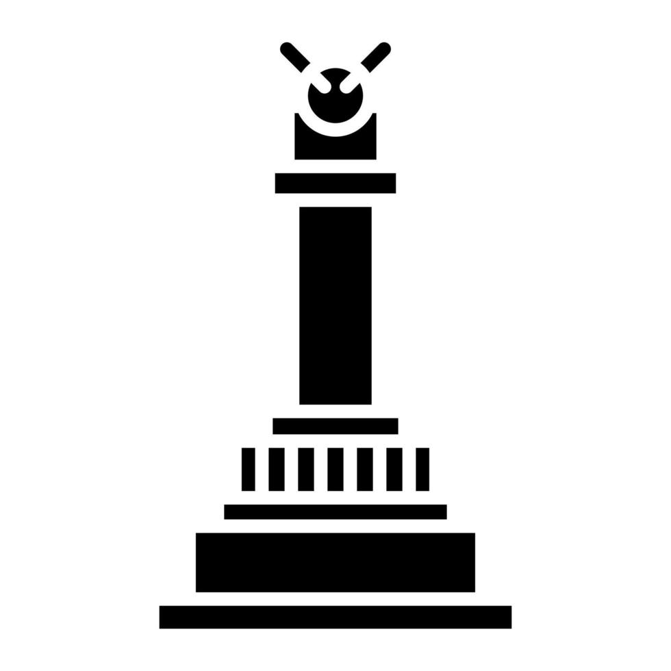 icona del glifo della colonna della vittoria vettore