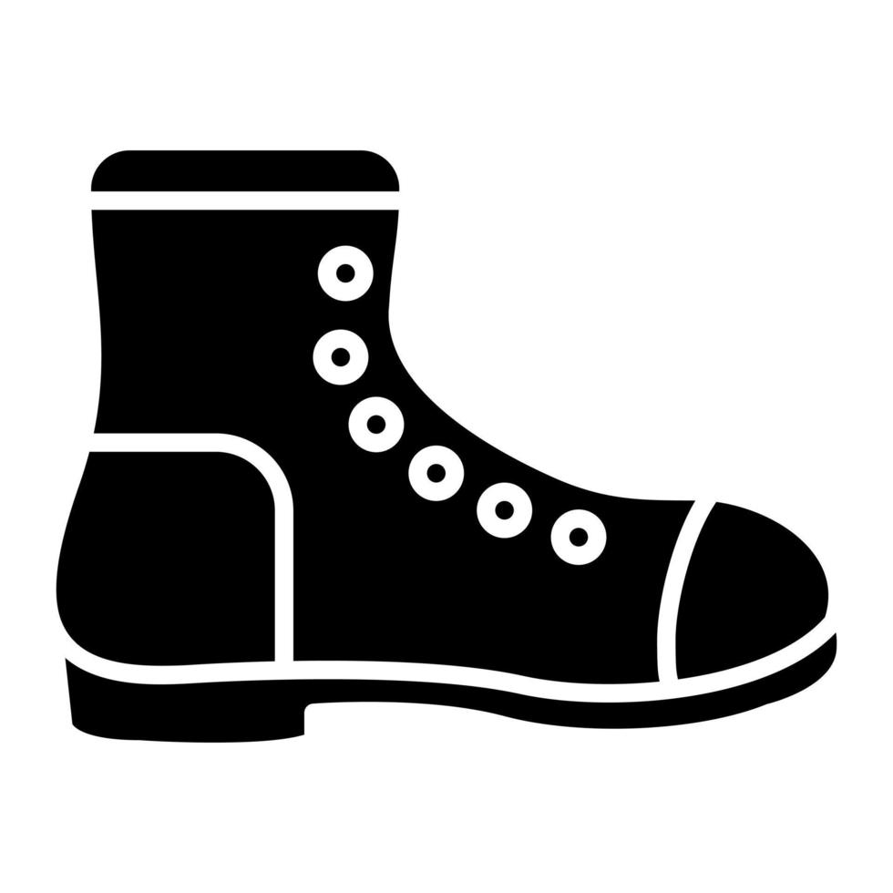 icona del glifo degli stivali dell'esercito vettore