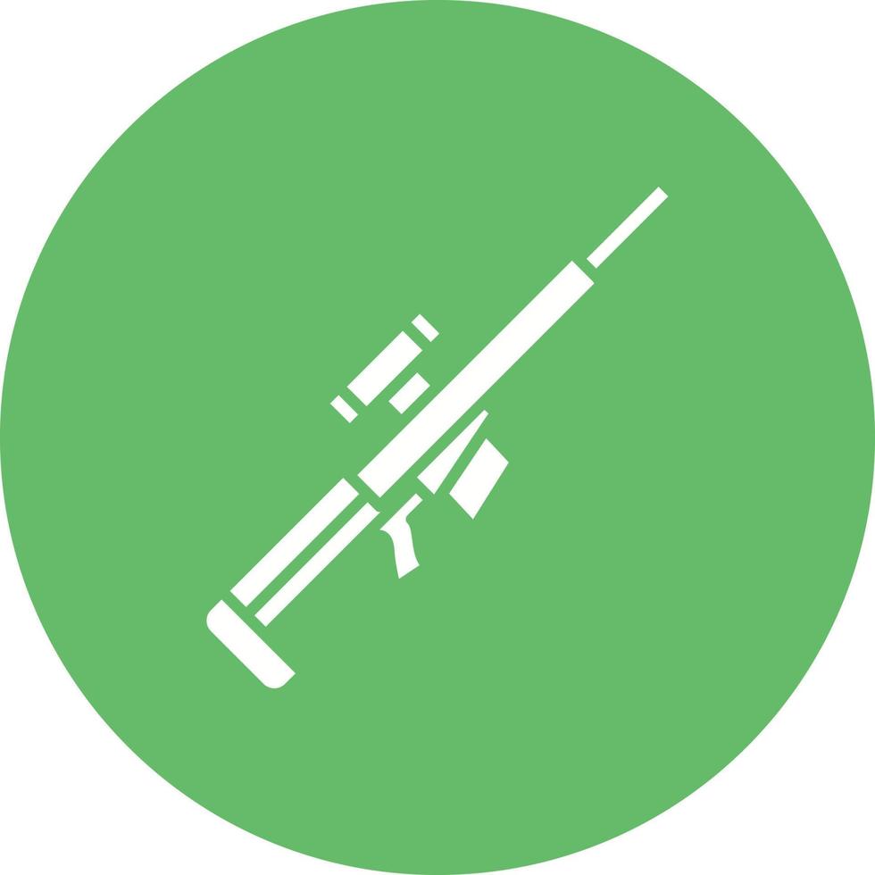 icona del glifo del fucile da cecchino vettore