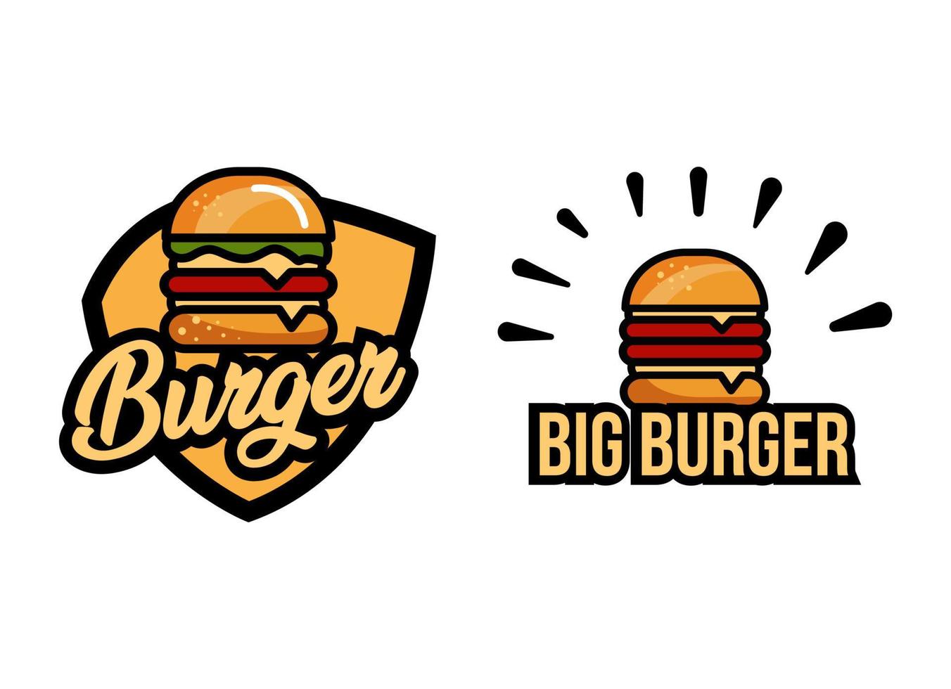 modello vettoriale del logo dell'hamburger.