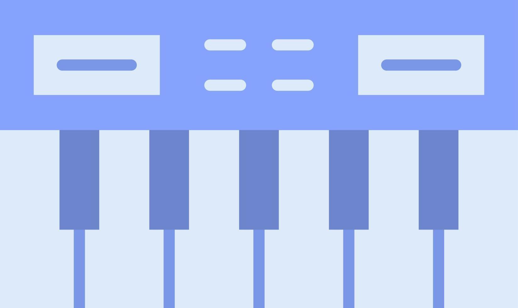 icona del colore piatto della tastiera del pianoforte vettore
