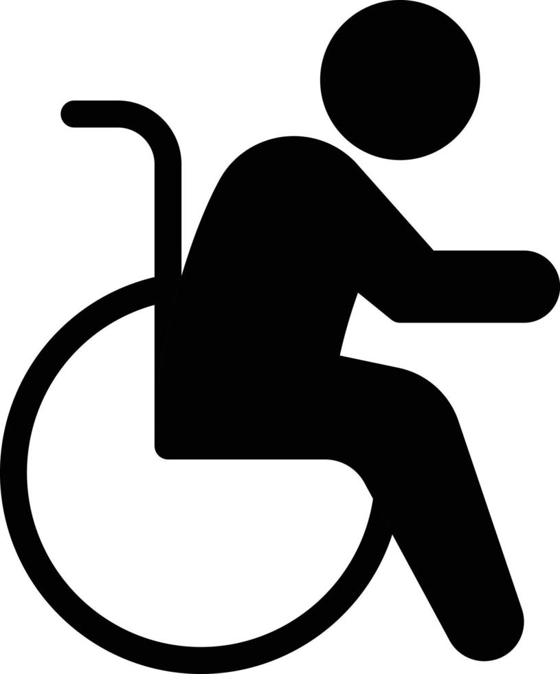 disabilitare l'illustrazione vettoriale della sedia a rotelle su uno sfondo. simboli di qualità premium. icone vettoriali per il concetto e la progettazione grafica.