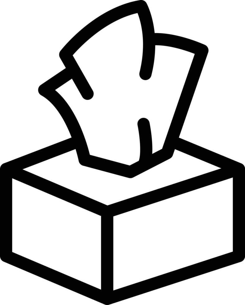 illustrazione vettoriale della scatola del tessuto su uno sfondo. simboli di qualità premium. icone vettoriali per il concetto e la progettazione grafica.