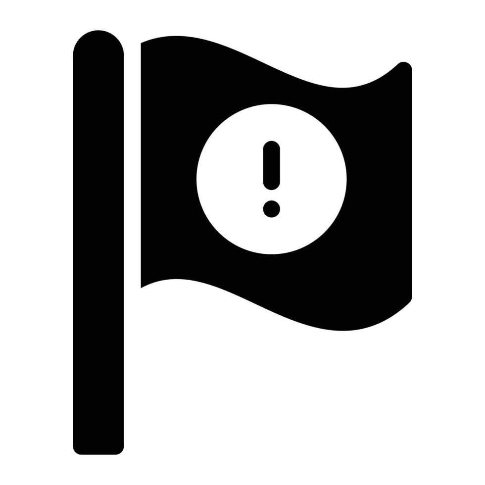 illustrazione vettoriale di bandiera di avvertimento su uno sfondo. simboli di qualità premium. icone vettoriali per il concetto e la progettazione grafica.