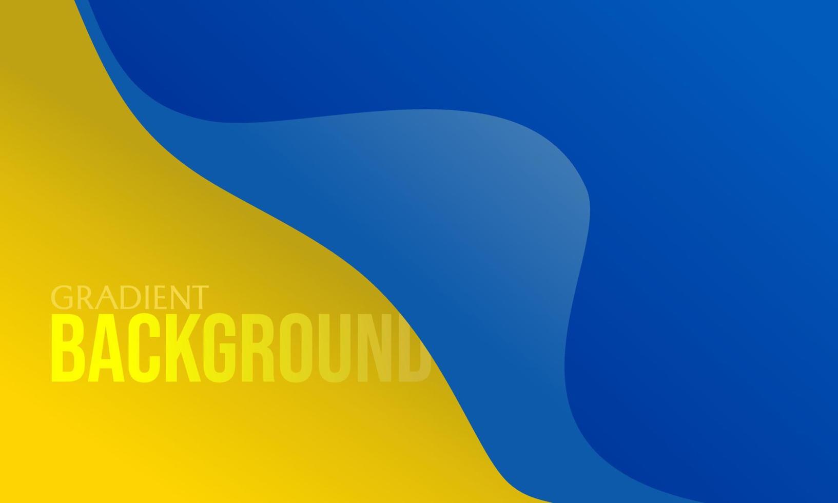 sfondo sfumato di colore blu giallo con elementi curvi. adatto per design di banner moderni vettore