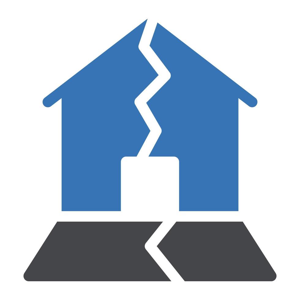 illustrazione vettoriale del terremoto della casa su uno sfondo. simboli di qualità premium. icone vettoriali per il concetto e la progettazione grafica.
