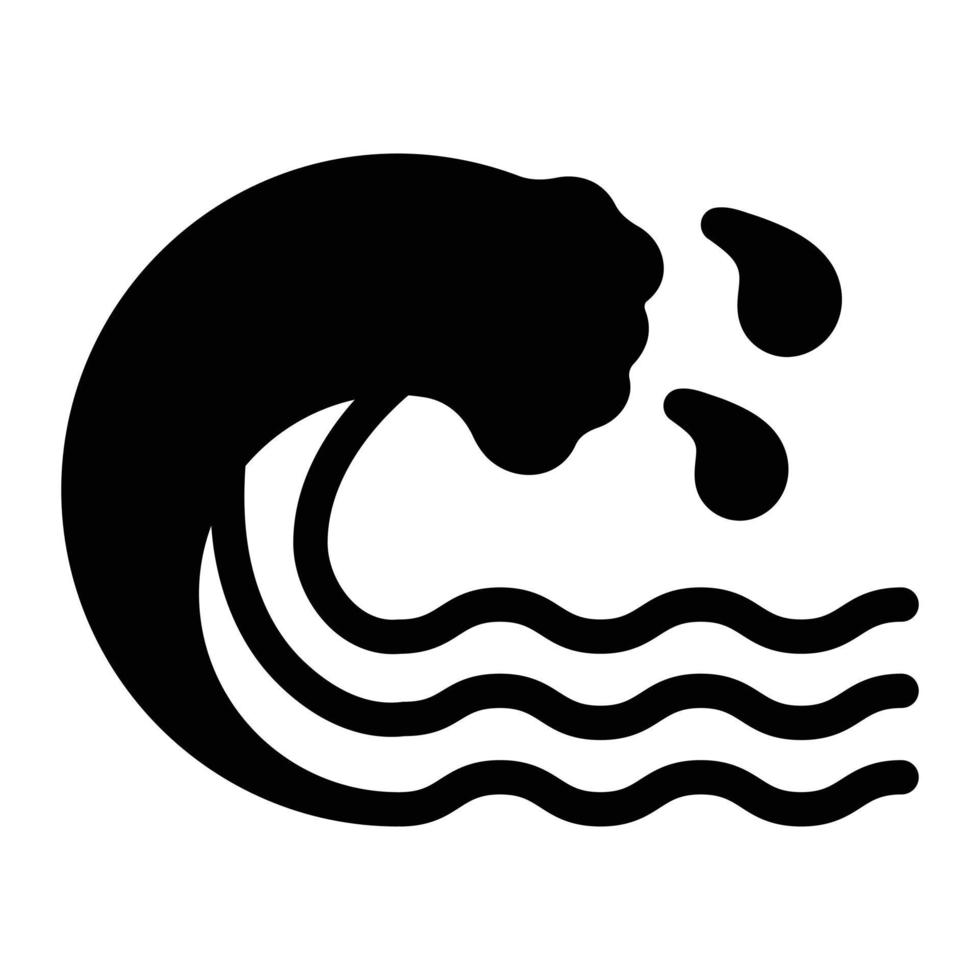 illustrazione vettoriale di inondazione del mare su uno sfondo simboli di qualità premium. icone vettoriali per il concetto e la progettazione grafica.