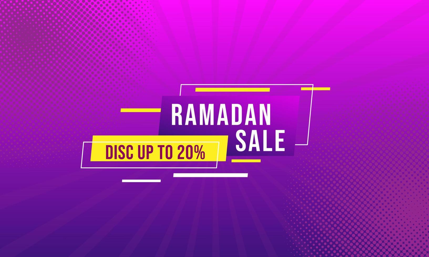 dinamica moderna per il design del modello di banner di vendita del ramadan, set di vendita flash per offerte speciali vettore