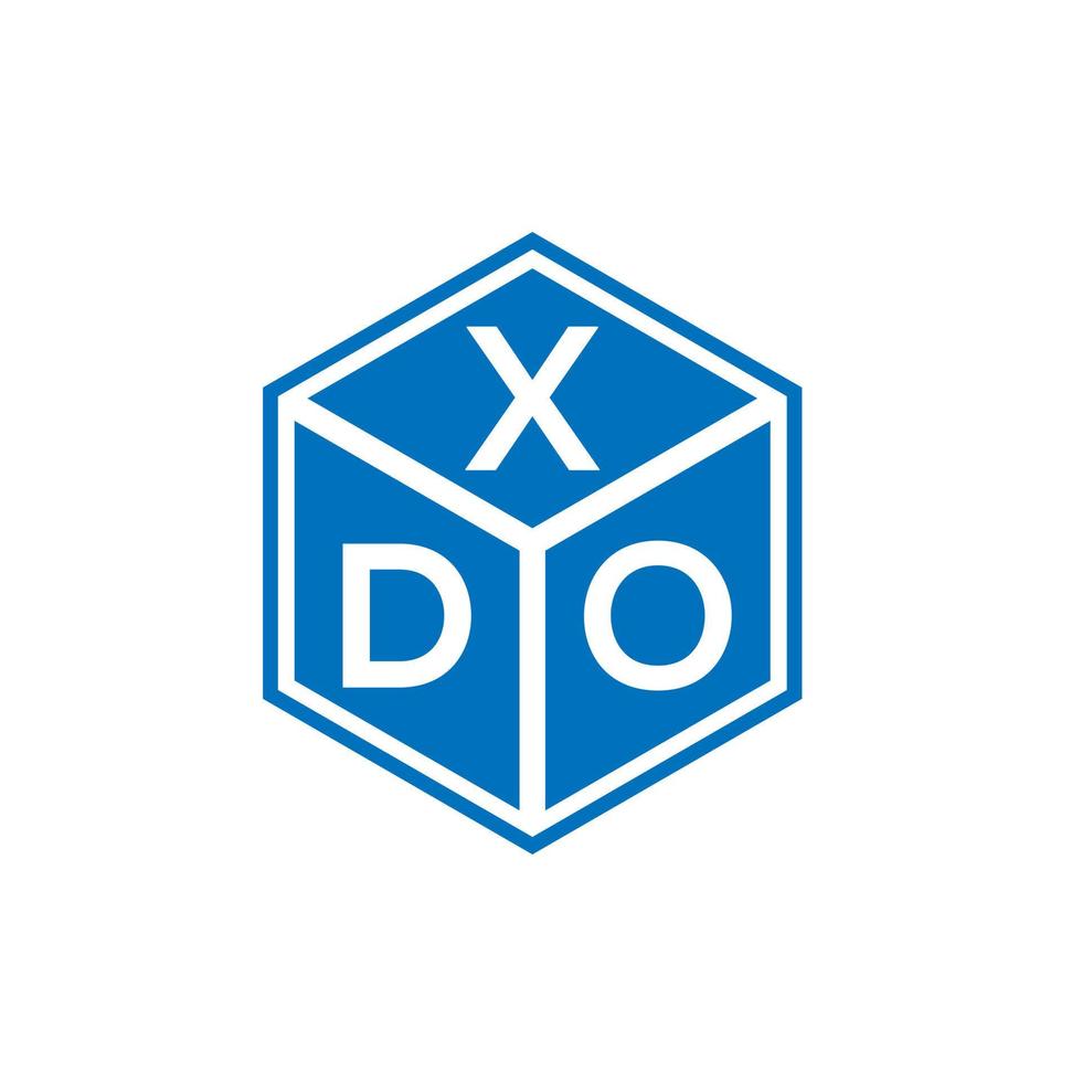 xdo lettera logo design su sfondo bianco. xdo creative iniziali lettera logo concept. disegno della lettera xdo. vettore