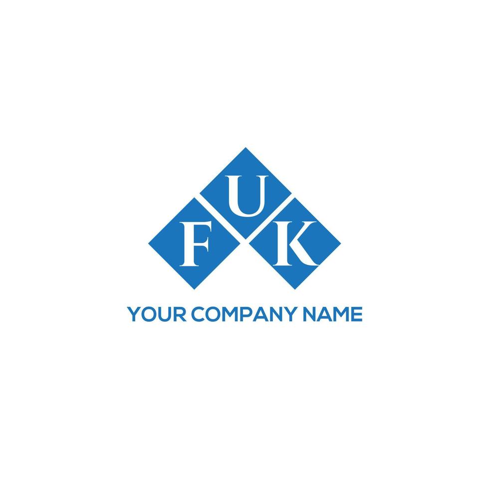 fuk creative iniziali lettera logo concept. fuk lettera design.fuk lettera logo design su sfondo bianco. fuk creative iniziali lettera logo concept. disegno della lettera fuk. vettore