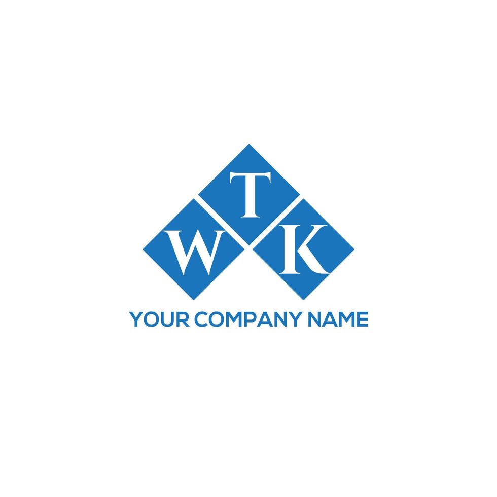 wtk creative iniziali lettera logo concept. wtk lettera design.wtk lettera logo design su sfondo bianco. wtk creative iniziali lettera logo concept. disegno della lettera wtk. vettore