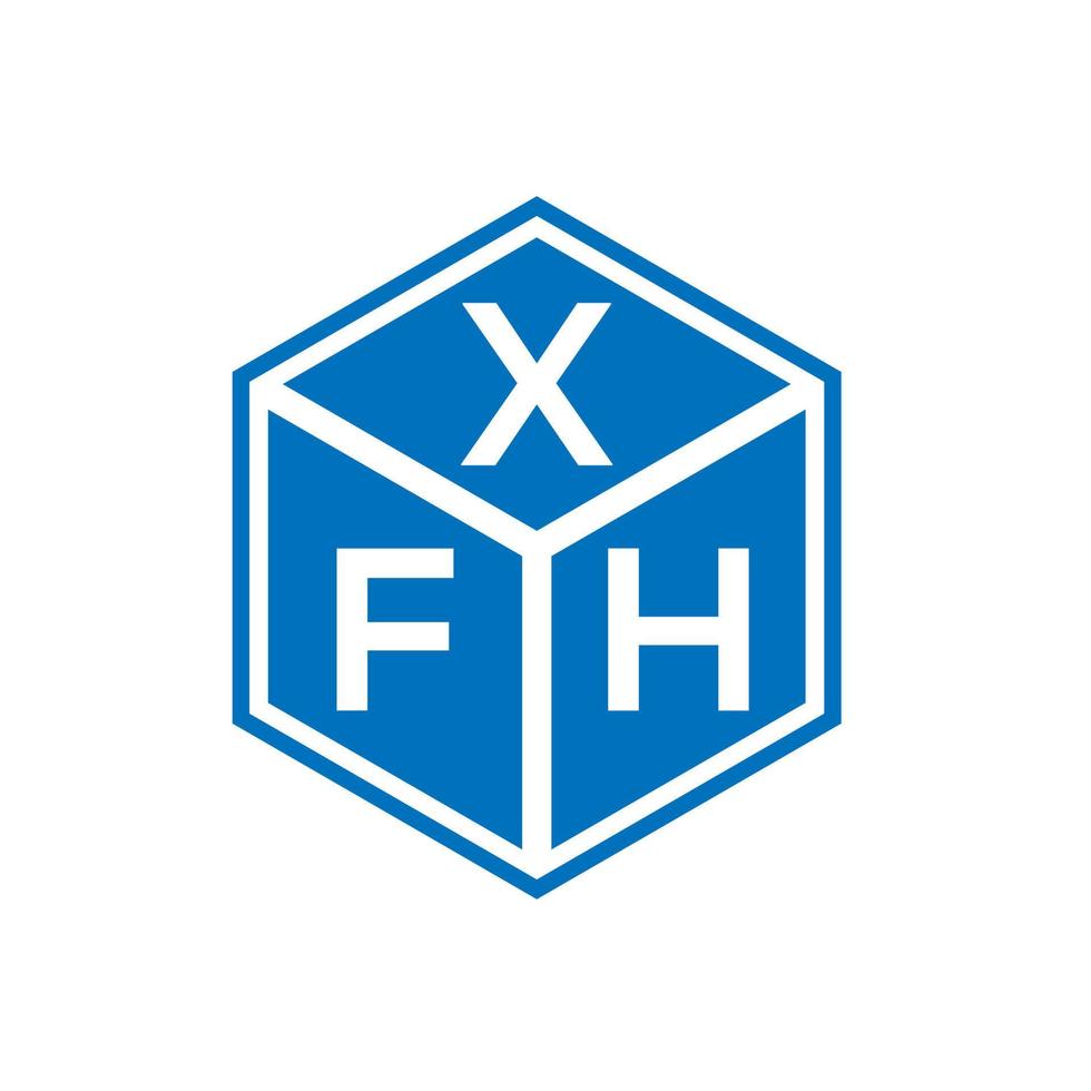 xfh lettera logo design su sfondo bianco. xfh creative iniziali lettera logo concept. disegno della lettera xfh. vettore