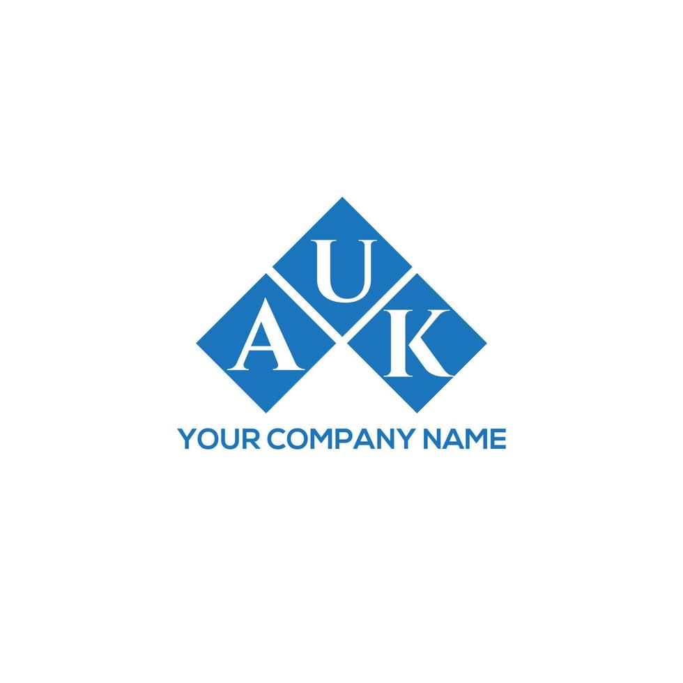 auk lettera logo design su sfondo bianco. auk creative iniziali lettera logo concept. disegno della lettera auk. vettore