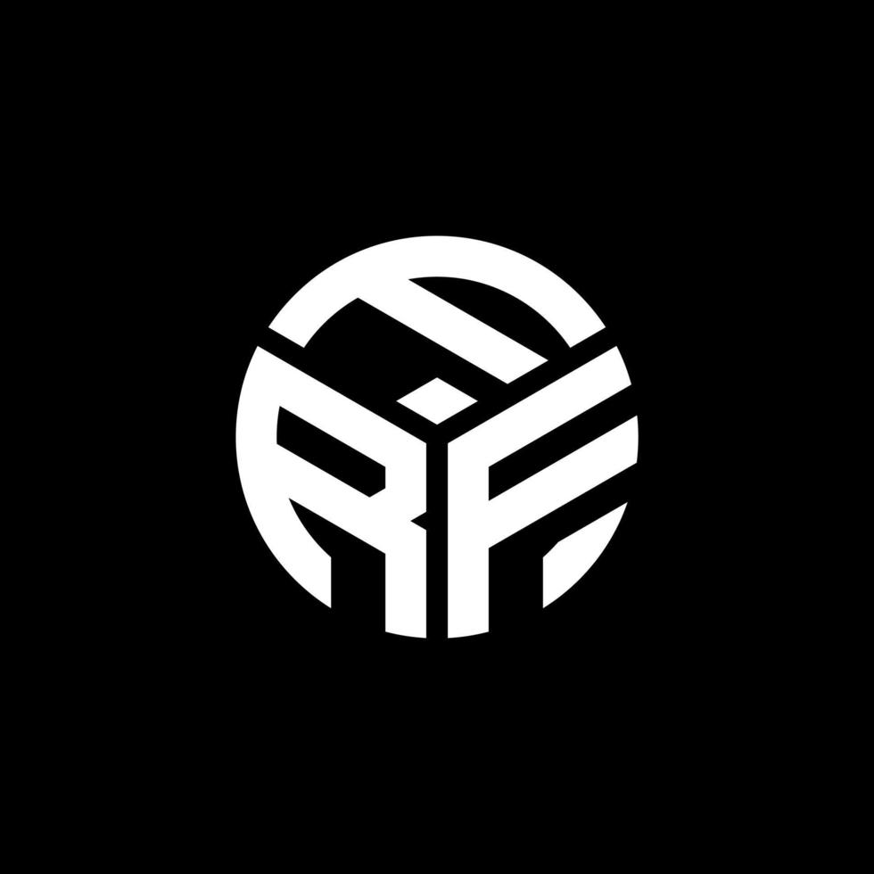frf lettera logo design su sfondo nero. frf creative iniziali lettera logo concept. disegno della lettera fr. vettore