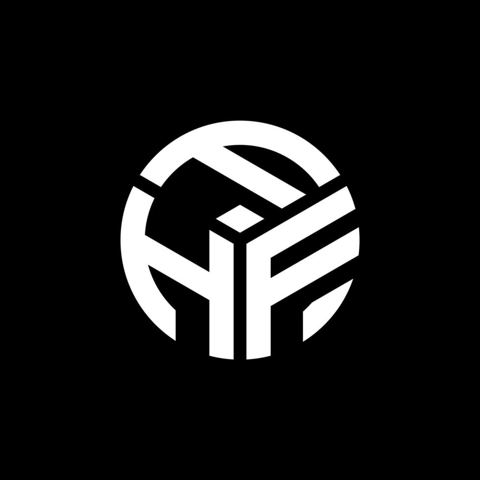 fhf lettera logo design su sfondo nero. fhf creative iniziali lettera logo concept. disegno della lettera fhf. vettore