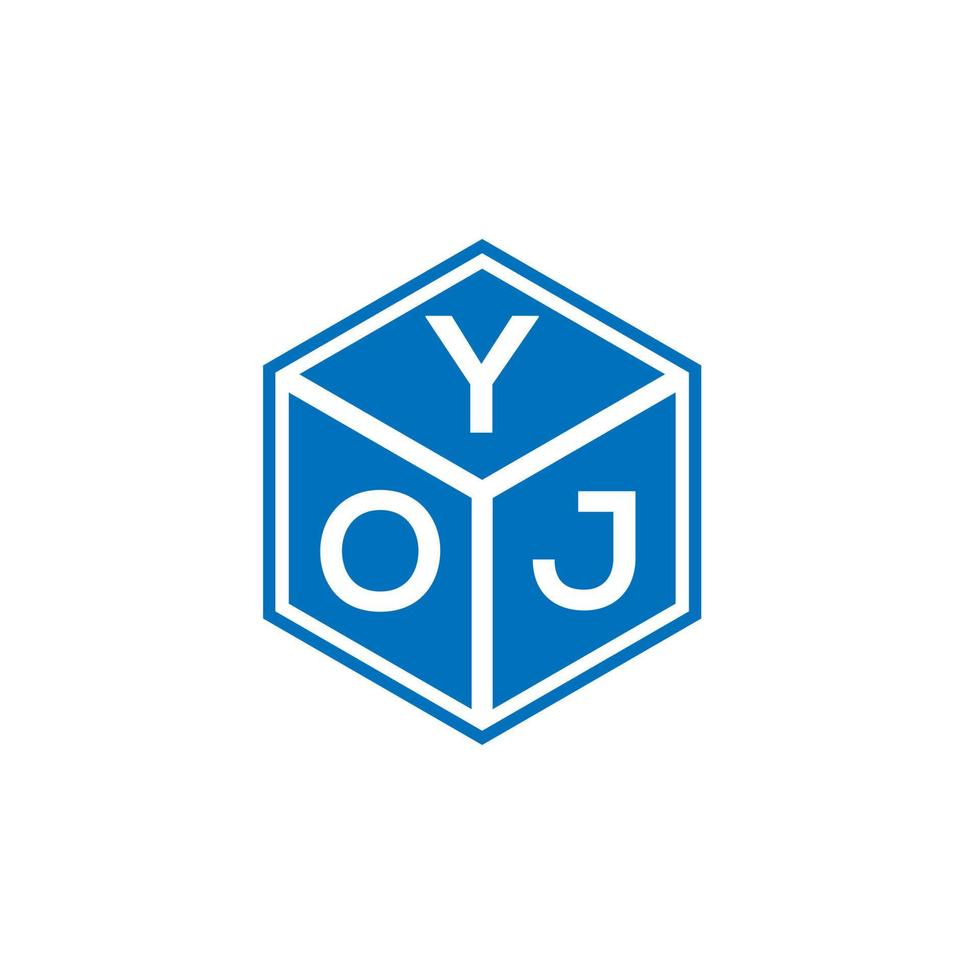 yoj lettera logo design su sfondo bianco. yoj creative iniziali lettera logo concept. yoj disegno della lettera. vettore