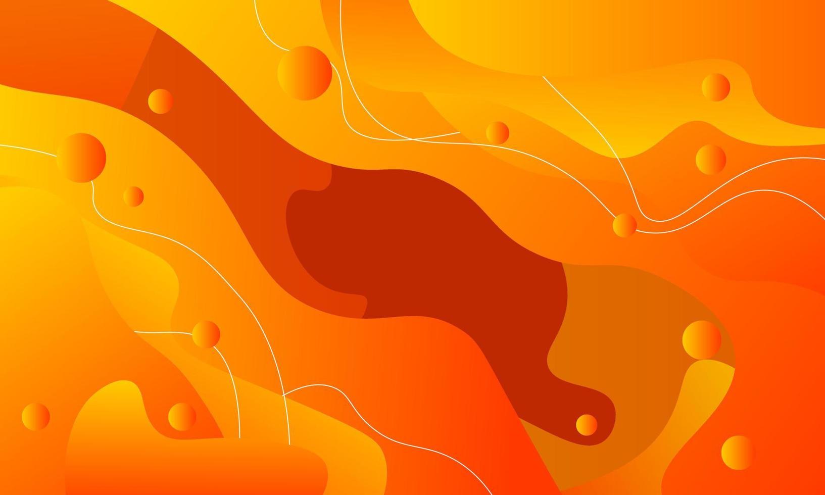 sfondo fluido arancione astratto. illustrazione vettoriale. vettore