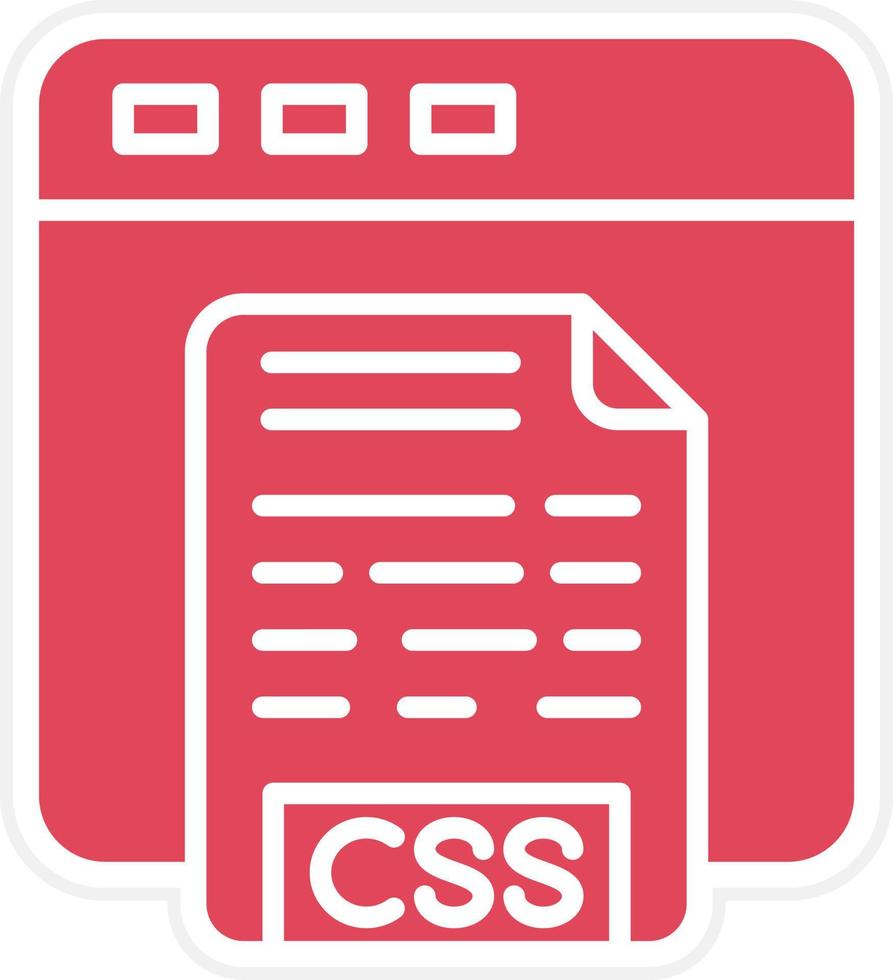 stile icona codice CSS vettore