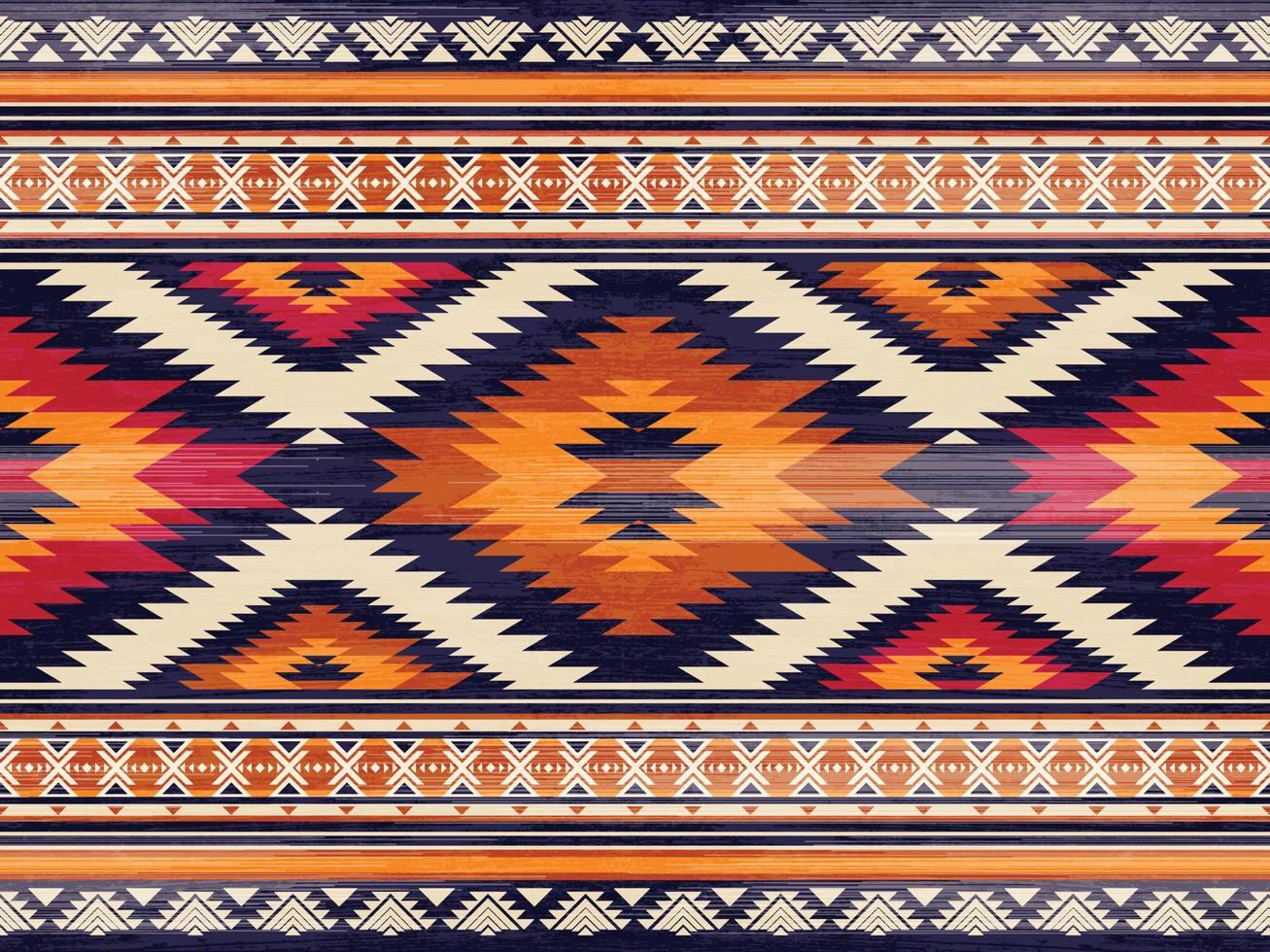 nativo americano indiano ornamento modello geometrico etnico tessile tessitura tribale azteco modello navajo messicano tessuto senza cuciture vettore decorazione moda