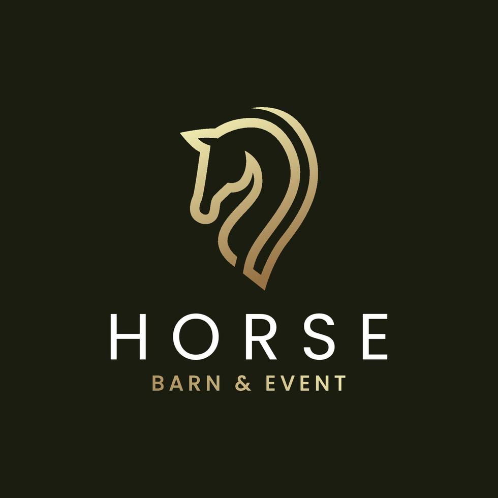 logo di cavallo, mascotte vettoriale, icone di illustrazione vettoriale ed elementi di design del logo - vettore di cavallo