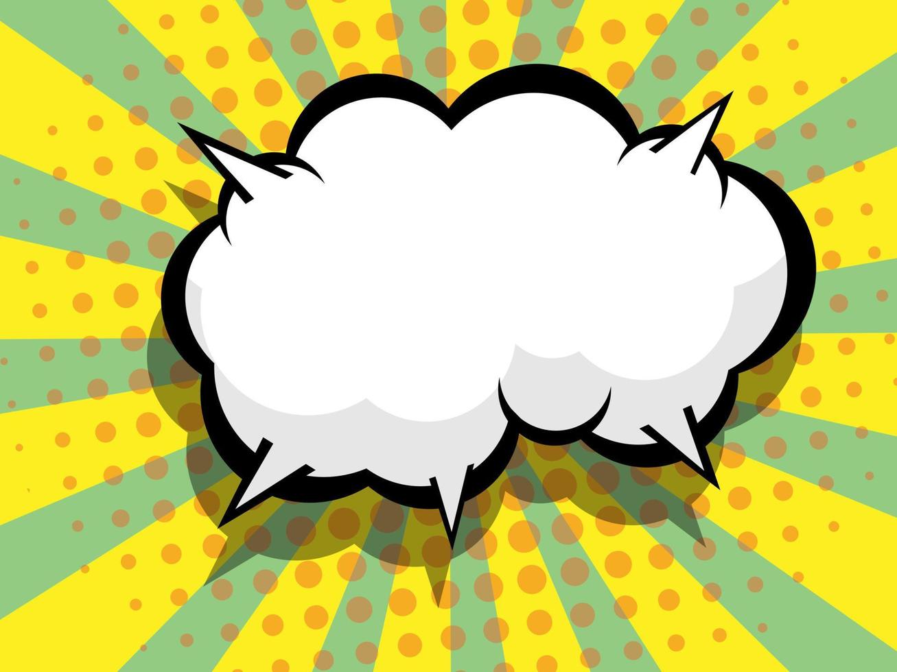 fumetto pop art con nuvoletta vuota vettore