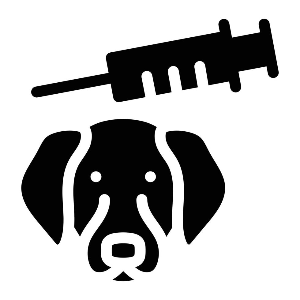 illustrazione vettoriale di vaccinazione del cane su uno sfondo simboli di qualità premium icone vettoriali per il concetto e la progettazione grafica.