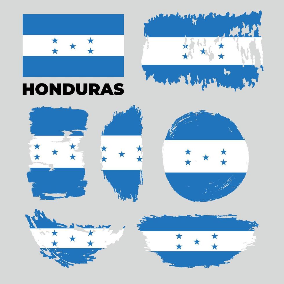 isolato grunge testurizzato bandiera dell'honduras, illustrazione vettoriale