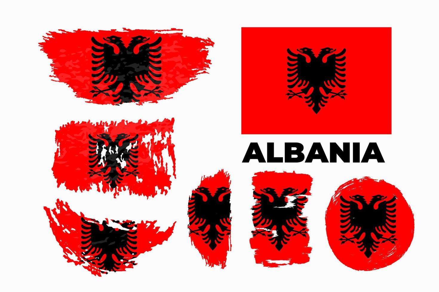 simbolo della pagina della bandiera dell'albania per il design del tuo sito web logo della bandiera dell'albania, app, interfaccia utente. illustrazione di vettore della bandiera dell'albania, eps10.