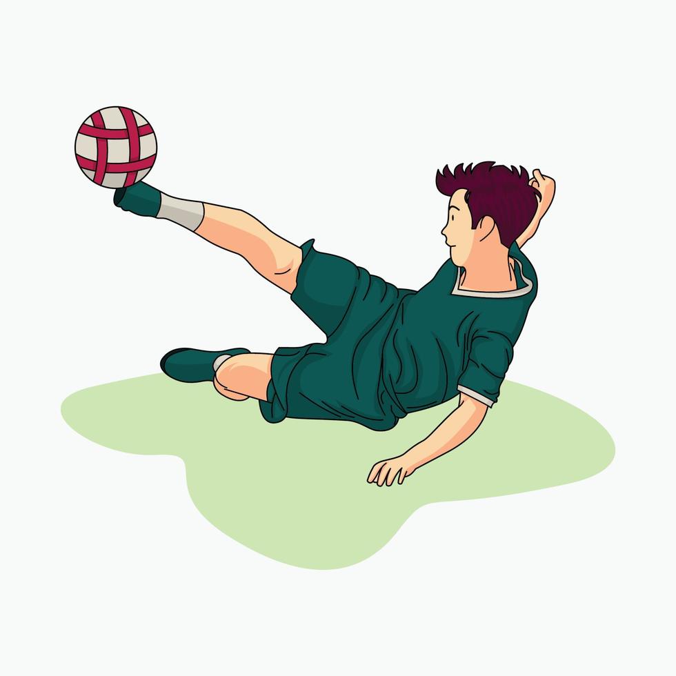 illustrazione del personaggio degli sport di calcio vettore