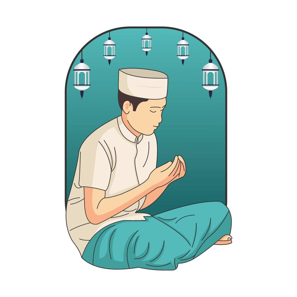 personaggio dell'illustrazione ramadan islamico vettore