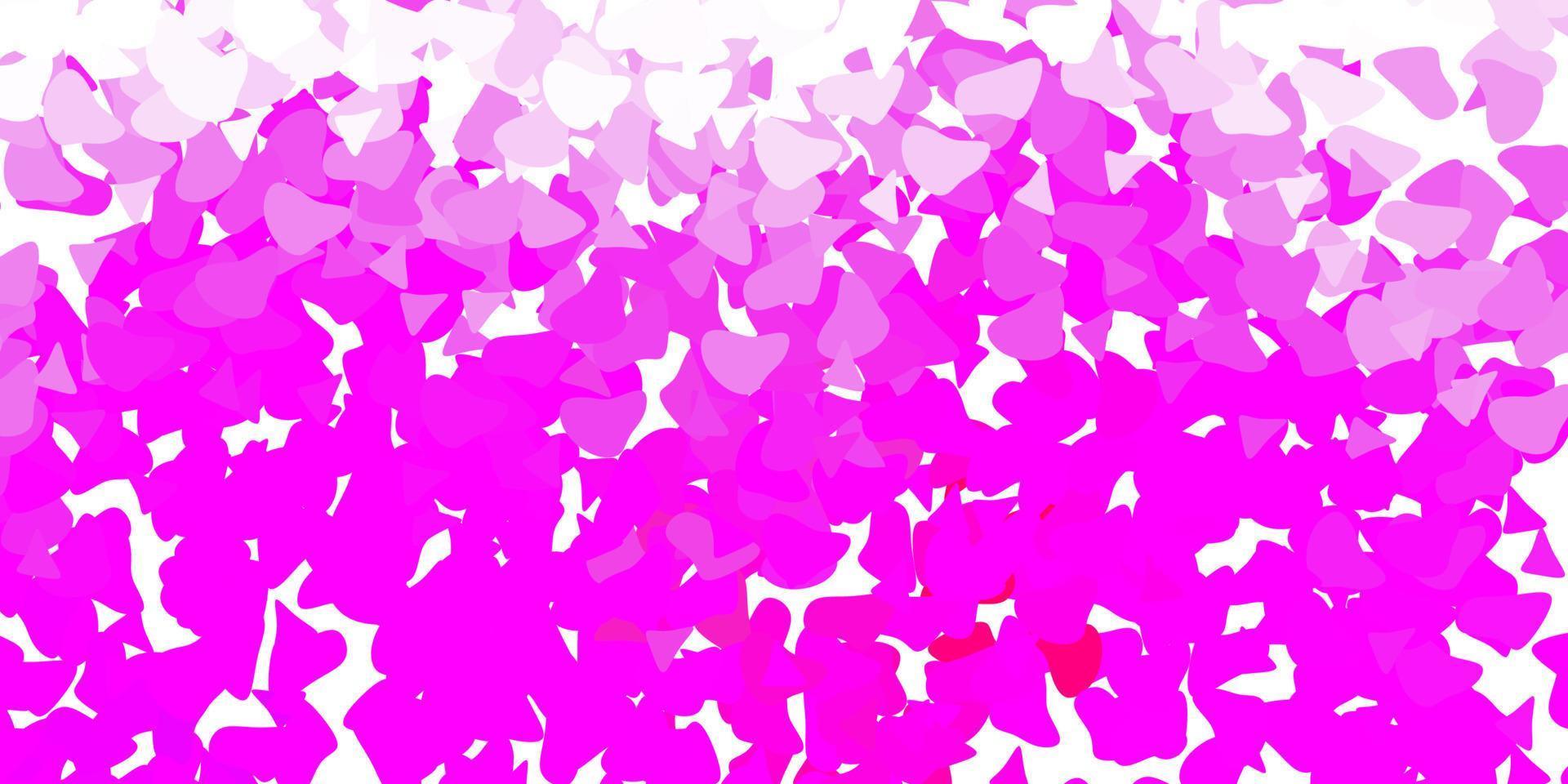 sfondo vettoriale viola chiaro, rosa con forme casuali.